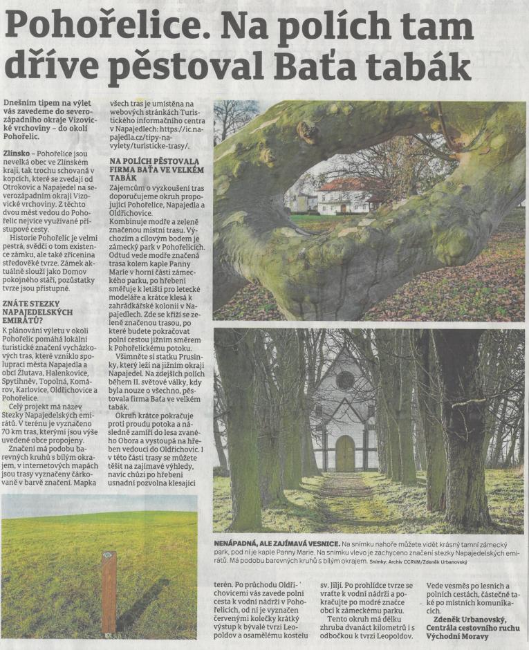 Pohořelice. Na polích tam dříve pěstoval Baťa tabák