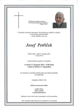 Smuteční oznámení - Josef Petříček 1