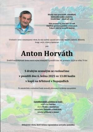 Smuteční oznámení Anton Horváth 1